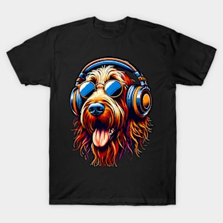 Spinone Italiano DJ Smiles with Rhythmic Vibes T-Shirt